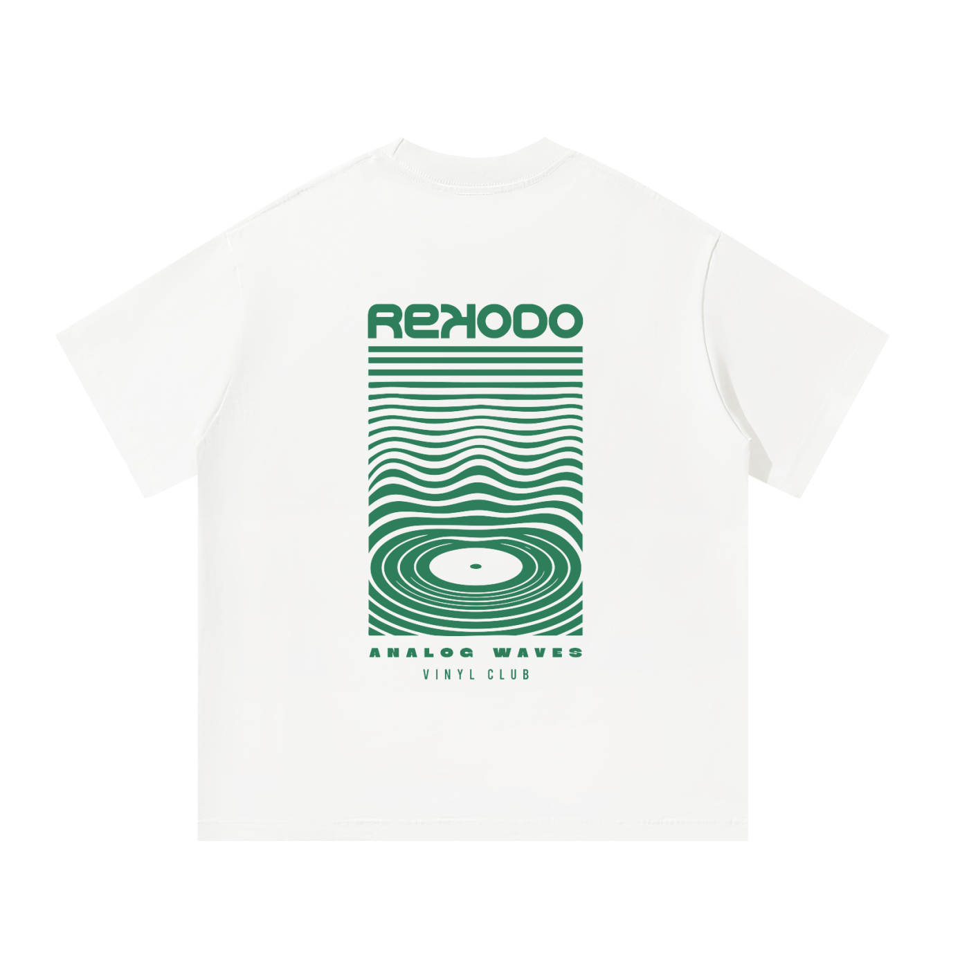 Analog Waves Oversized T-Shirt - White/Green (Limited Edition)