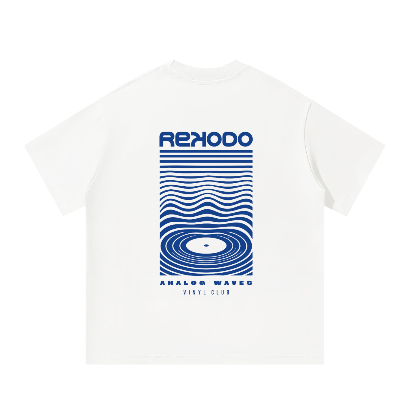 Analog Waves Oversized T-Shirt - White/Blue (Limited Edition)