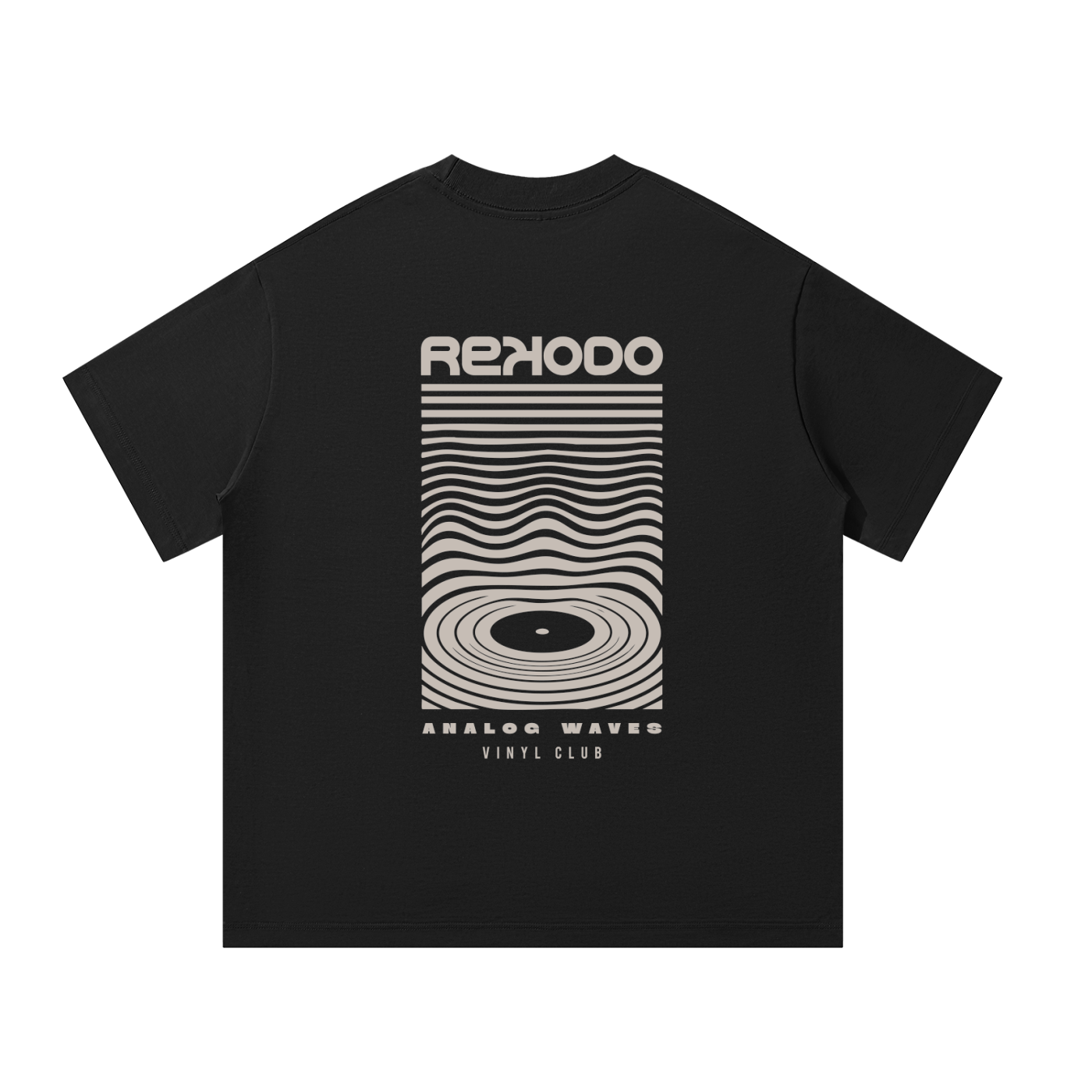 T-Shirt Analog Waves (Oversized) - Black