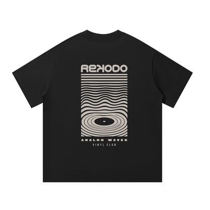T-Shirt Analog Waves (Oversized) - Black