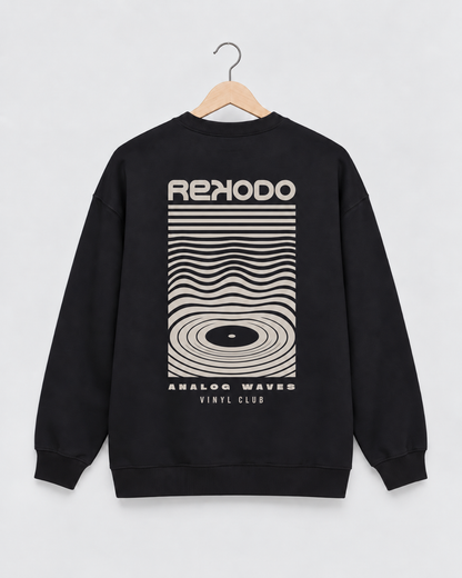 Sweatshirt Analog Waves (Oversized) Black
