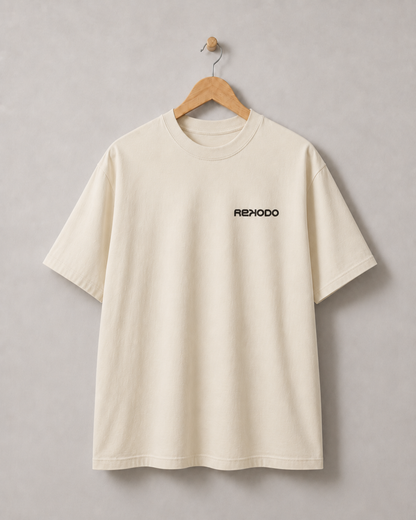 T-Shirt Analog Waves (Oversize) - Mild Apricot