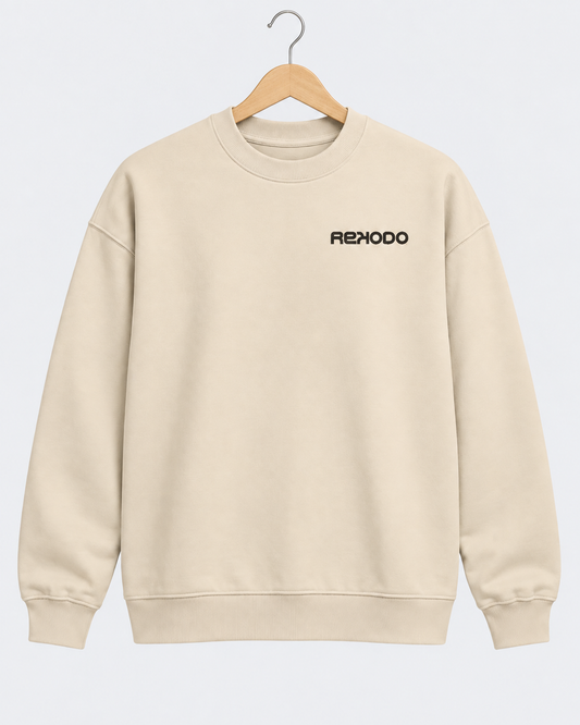 Analog Waves Sweatshirt (Oversized) Light Camel