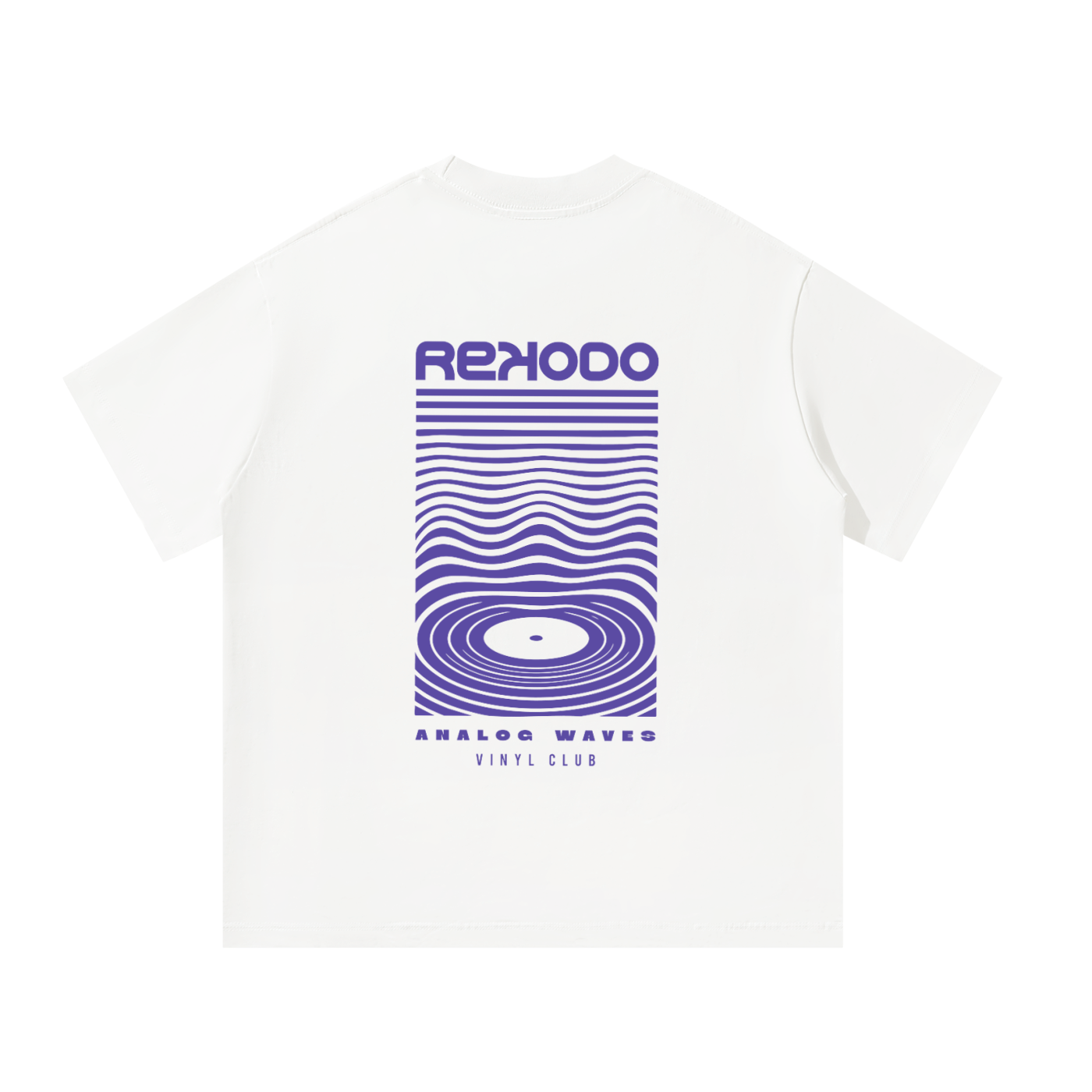 Analog Waves T-Shirt (Oversized) - White/Indigo - (Limited Edition)
