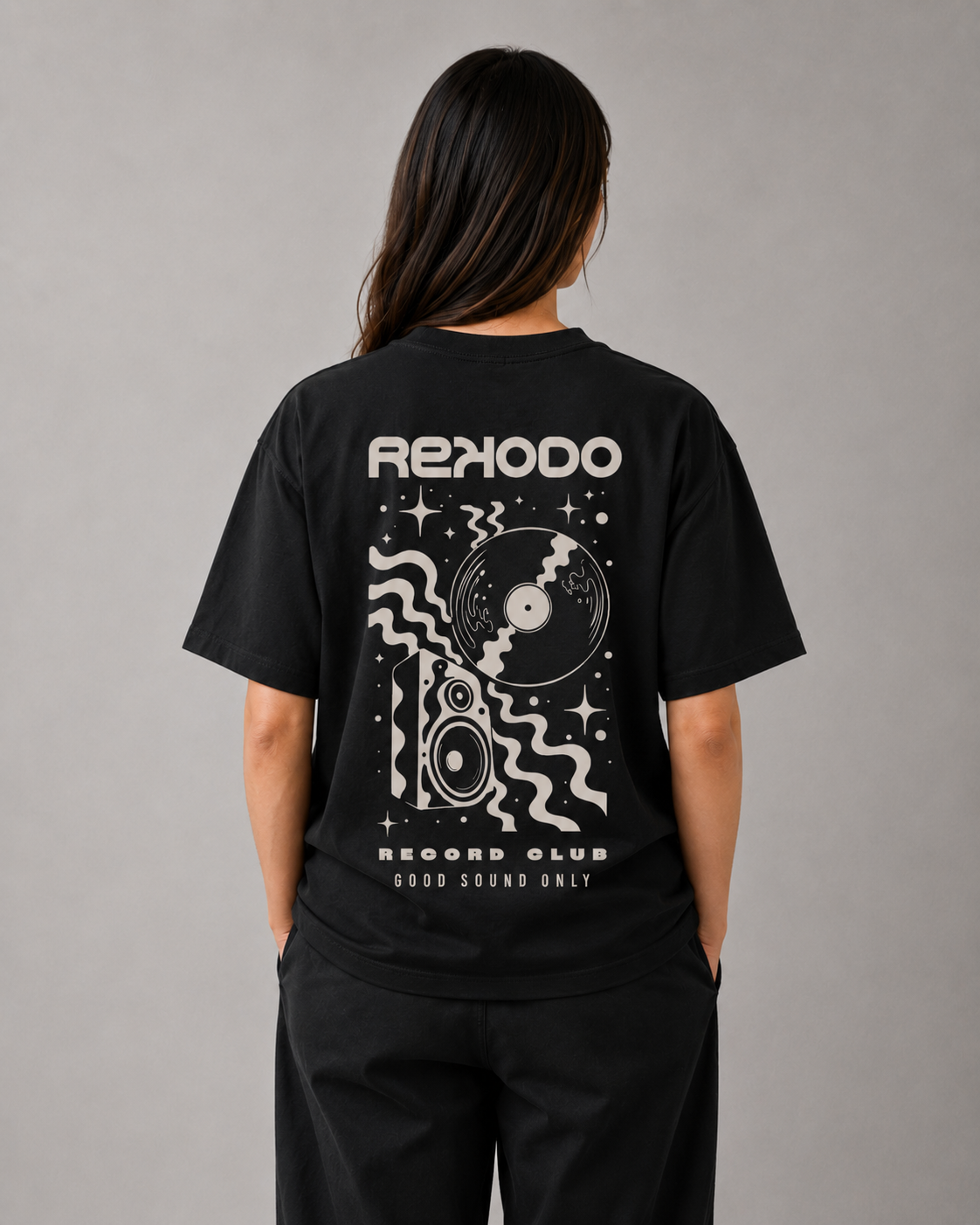 T-Shirt Record Club (Oversized) - Black