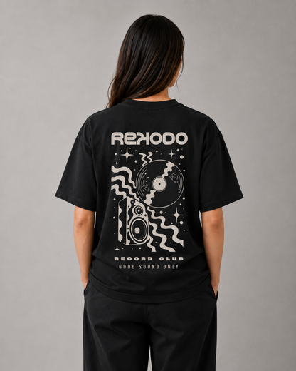 T-Shirt Record Club (Oversized) - Black