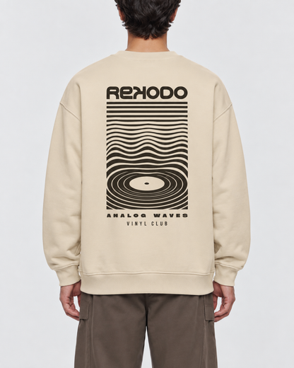 Analog Waves Sweatshirt (Oversized) Light Camel