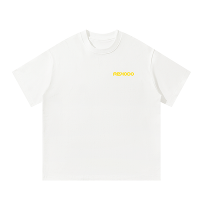 T-Shirt Analog Waves (Oversized) - White/Yellow (Limited Edition)