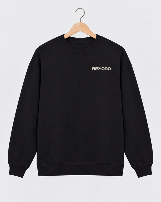 Sweatshirt Analog Waves (Oversized) Black