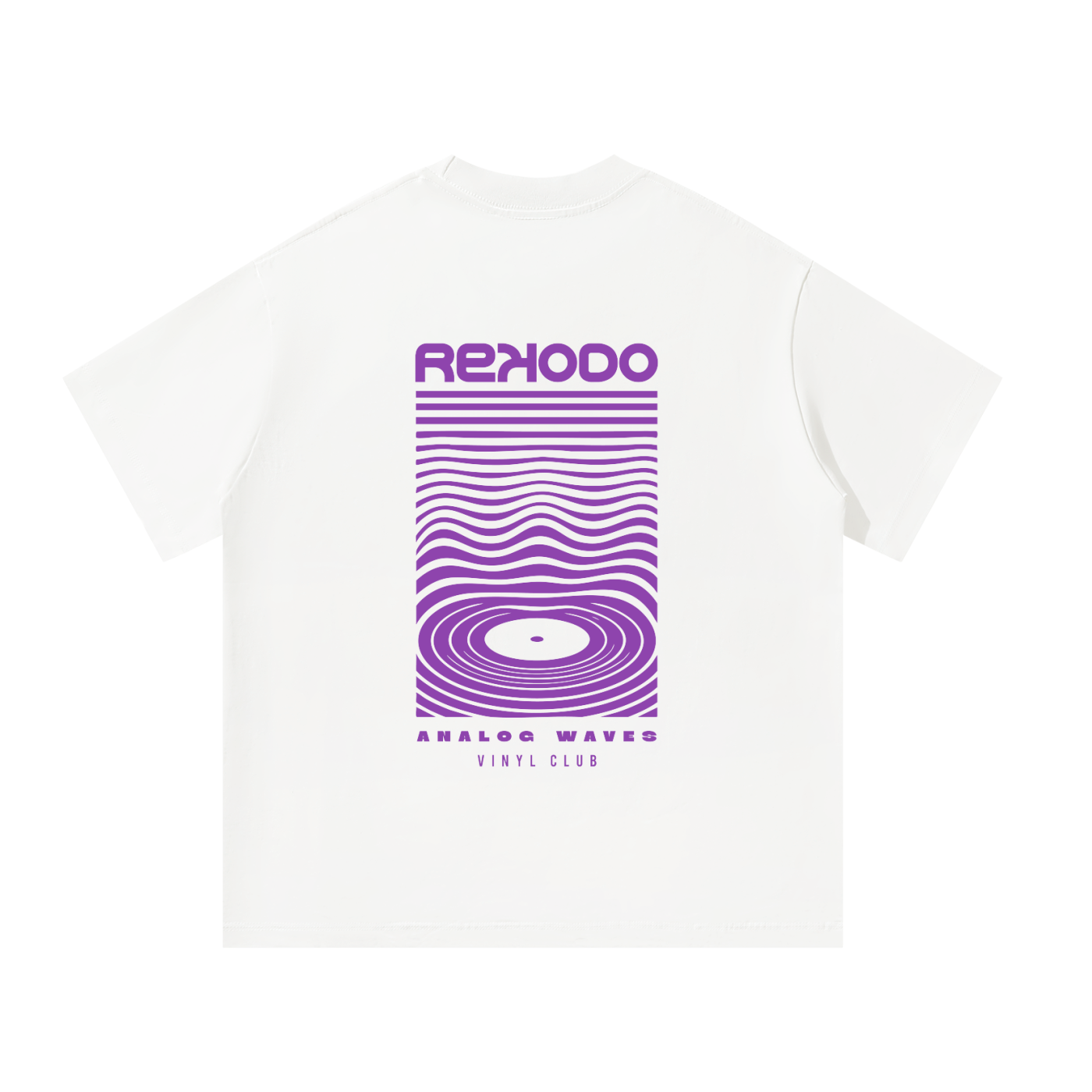 T-Shirt Analog Waves (Oversized) - White/Purple (Limited Edition)