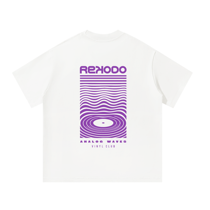 T-Shirt Analog Waves (Oversized) - White/Purple (Limited Edition)