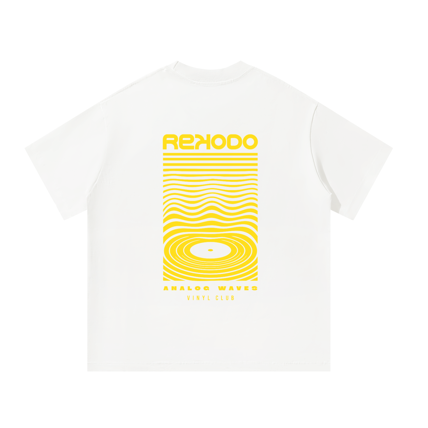 T-Shirt Analog Waves (Oversized) - White/Yellow (Limited Edition)
