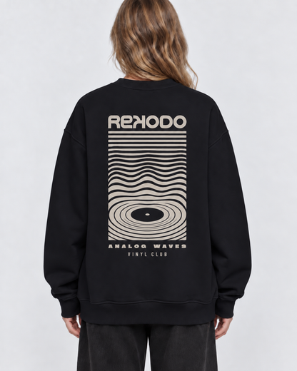 Sweatshirt Analog Waves (Oversized) Black