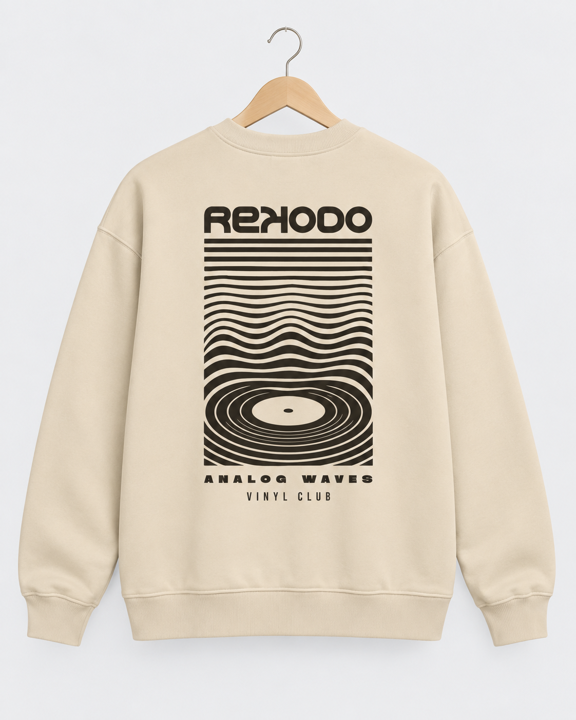Analog Waves Sweatshirt (Oversized) Light Camel