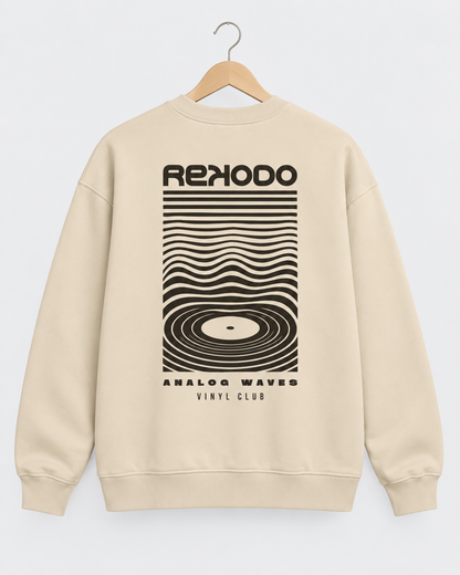Analog Waves Sweatshirt (Oversized) Light Camel