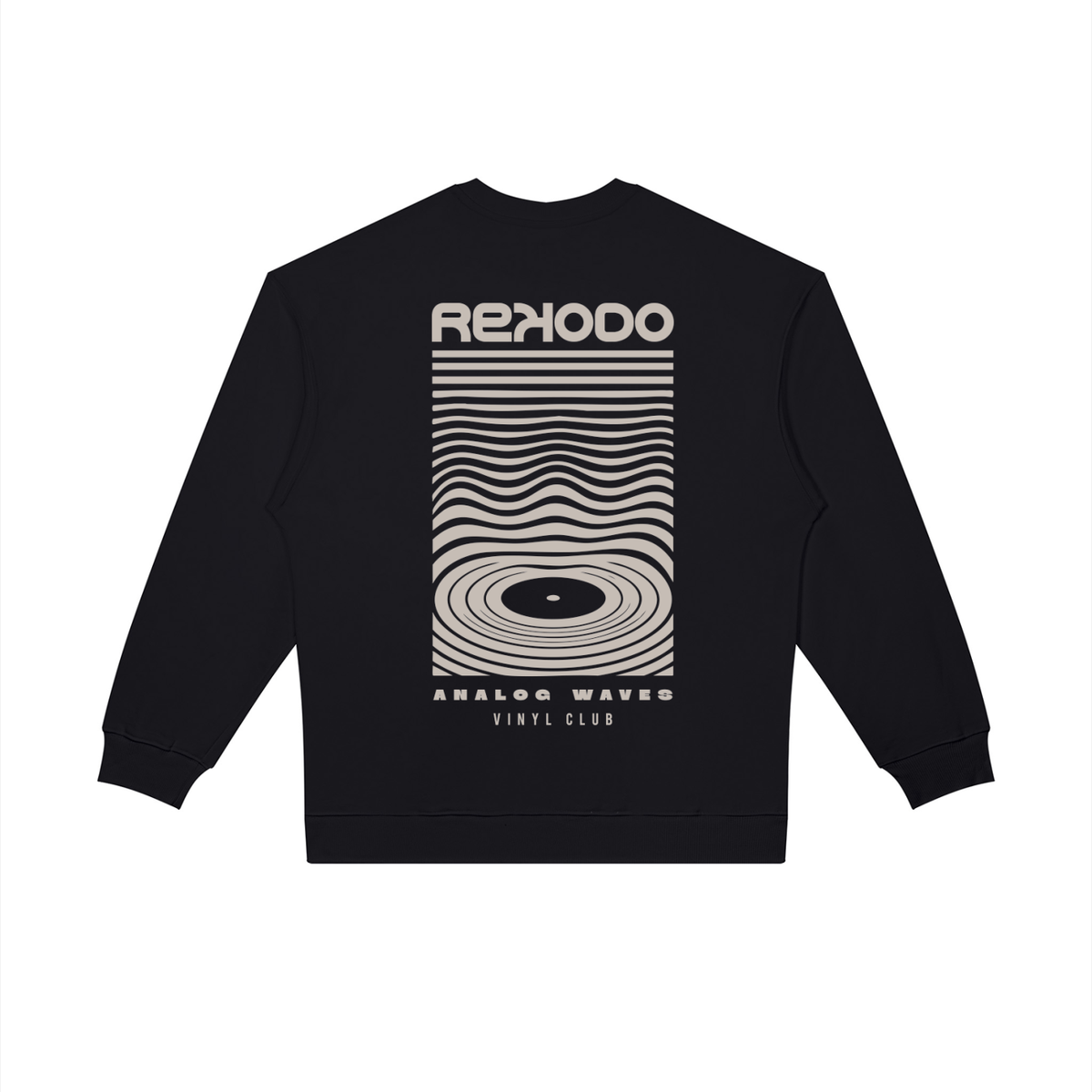 Sweatshirt Analog Waves (Oversized) Black