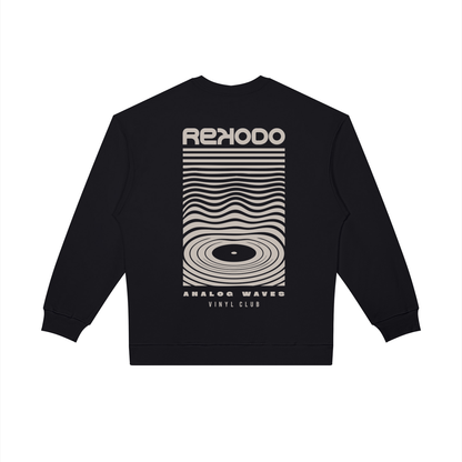Sweatshirt Analog Waves (Oversized) Black