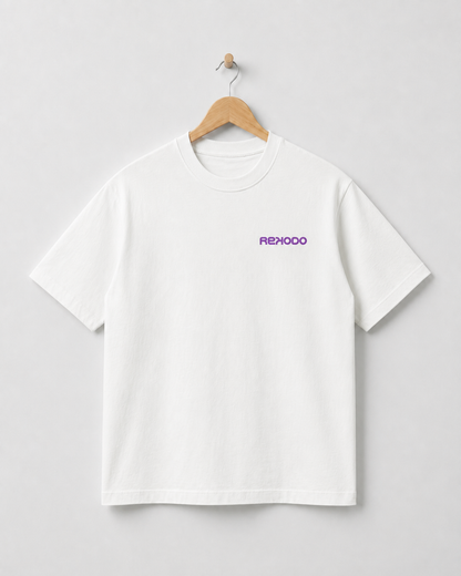 T-Shirt Analog Waves (Oversized) - White/Purple (Limited Edition)