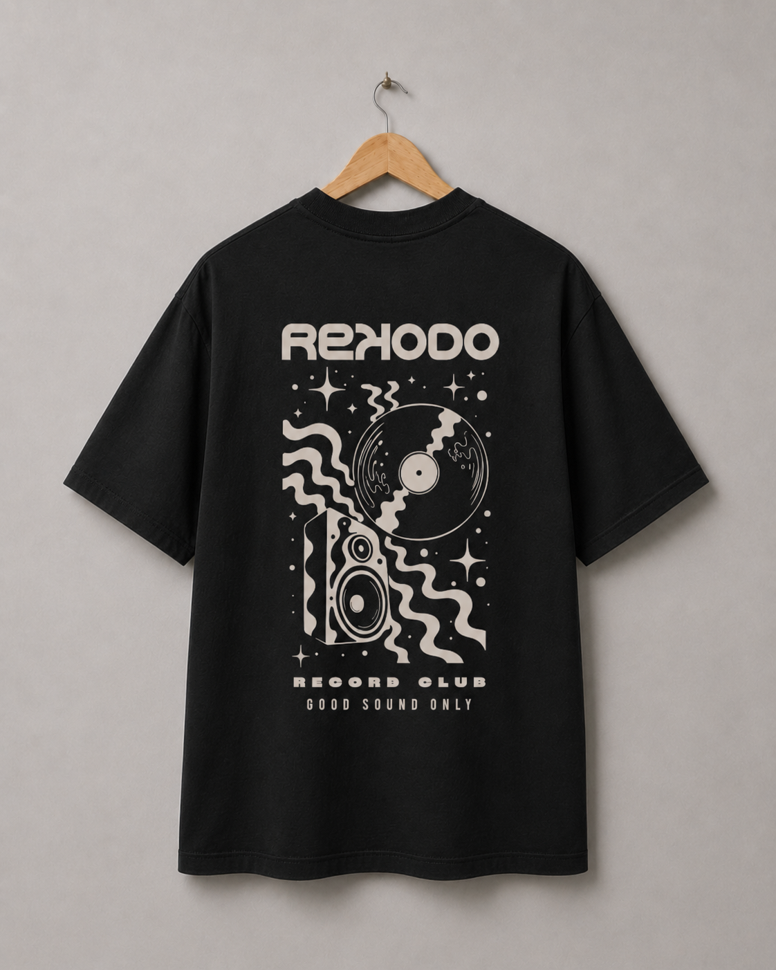 T-Shirt Record Club (Oversized) - Black