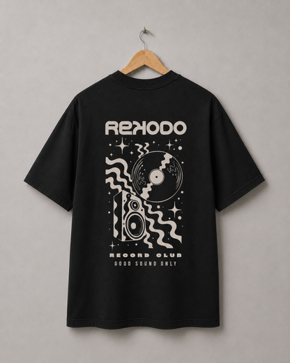 T-Shirt Record Club (Oversized) - Black