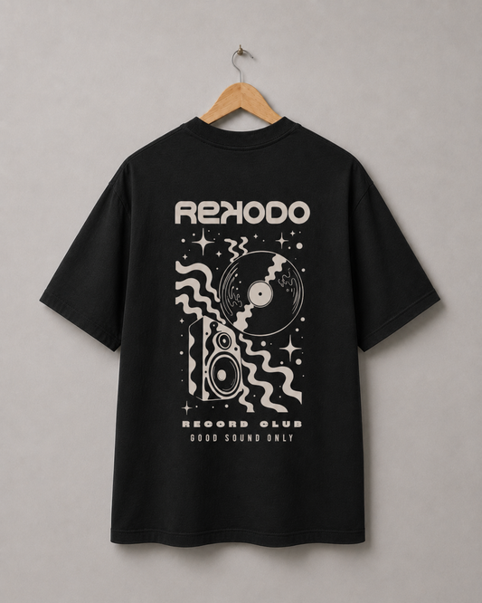 T-Shirt Record Club (Oversized) - Black