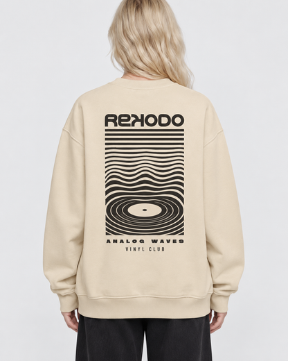 Analog Waves Sweatshirt (Oversized) Light Camel