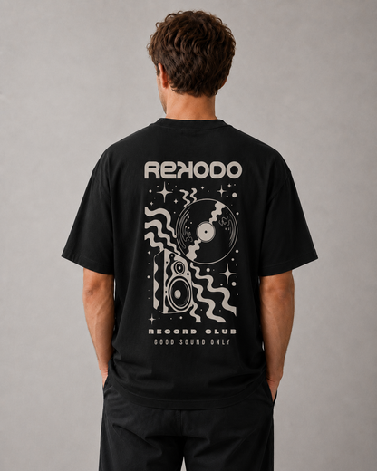 T-Shirt Record Club (Oversized) - Black