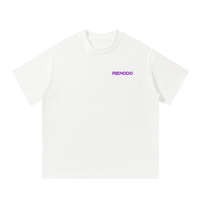 T-Shirt Analog Waves (Oversized) - White/Purple (Limited Edition)