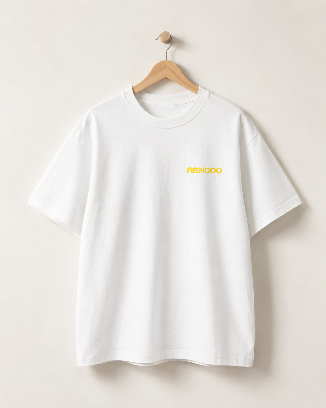 T-Shirt Analog Waves (Oversized) - White/Yellow (Limited Edition)